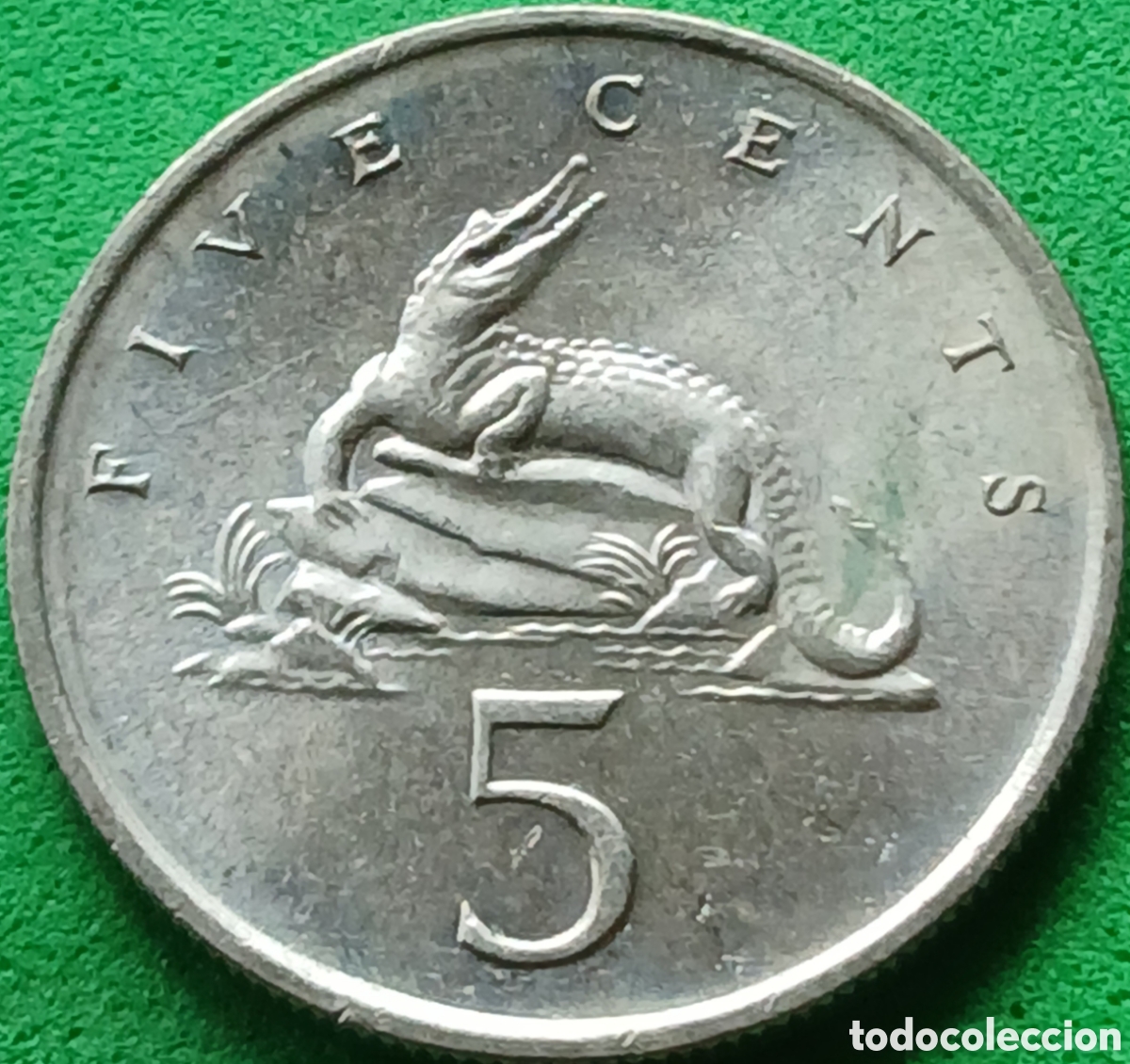 Monedas antiguas de Am&eacute;rica: Jamaica five cents 1980 km#46 ESCASA