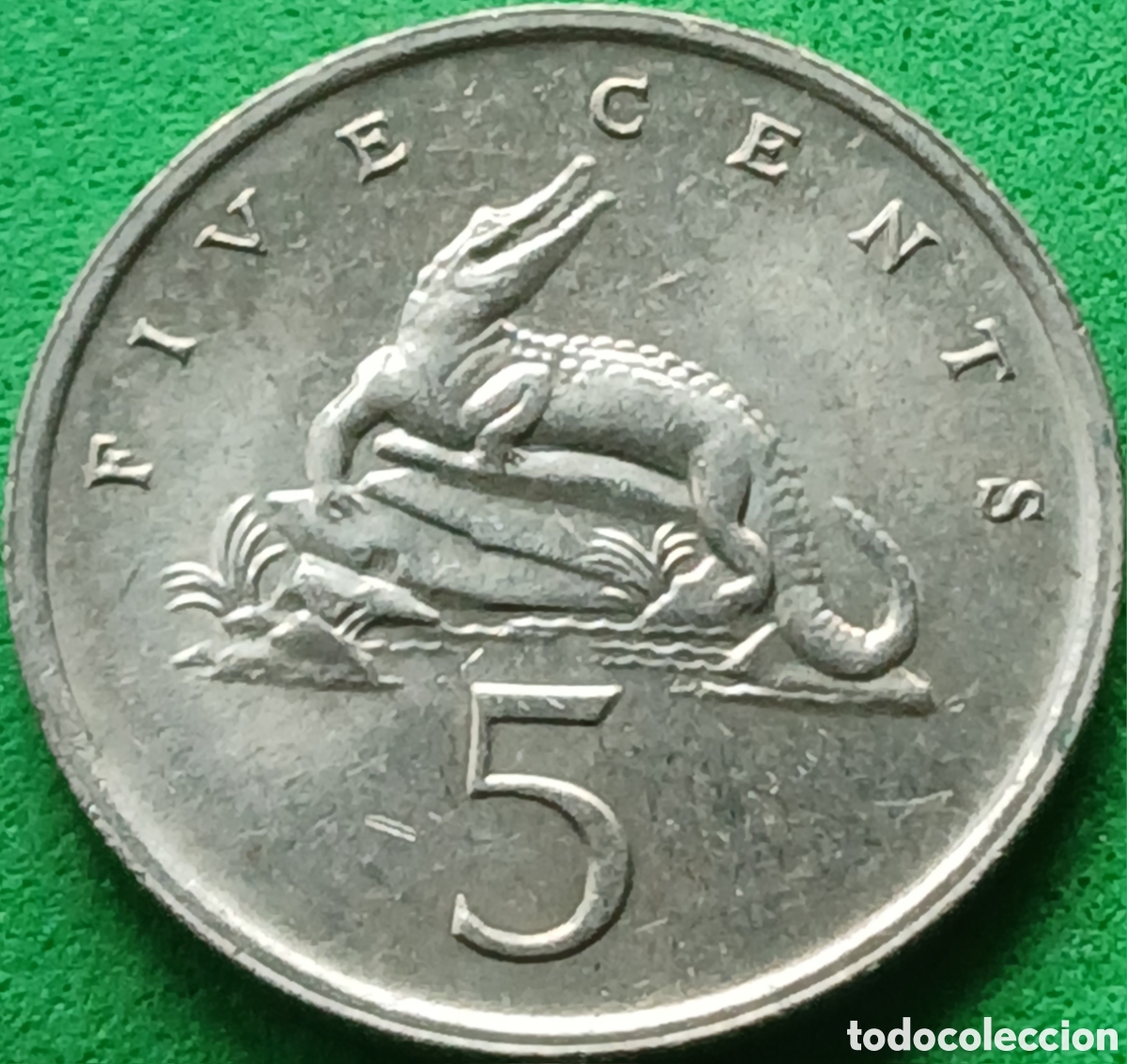 Monedas antiguas de Am&eacute;rica: Jamaica five cents 1989 km#46
