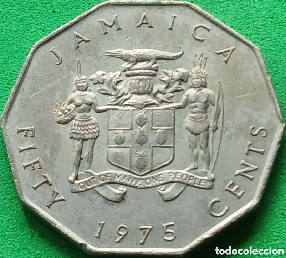 Monedas antiguas de Am&eacute;rica: Jamaica fifty cents 1975 km#65