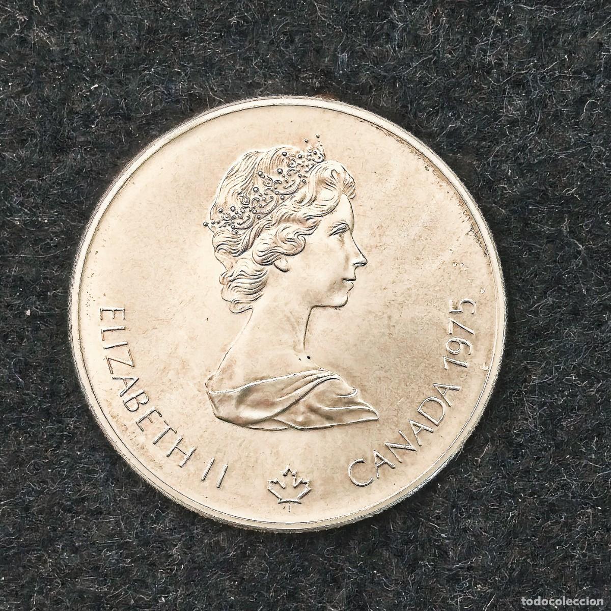 Monete antiche di America: 5 DOLLARS DE CANADA ELIZHABET II OLIMPIADA DE MONTREAL. A&Ntilde;O 1975. PROOF