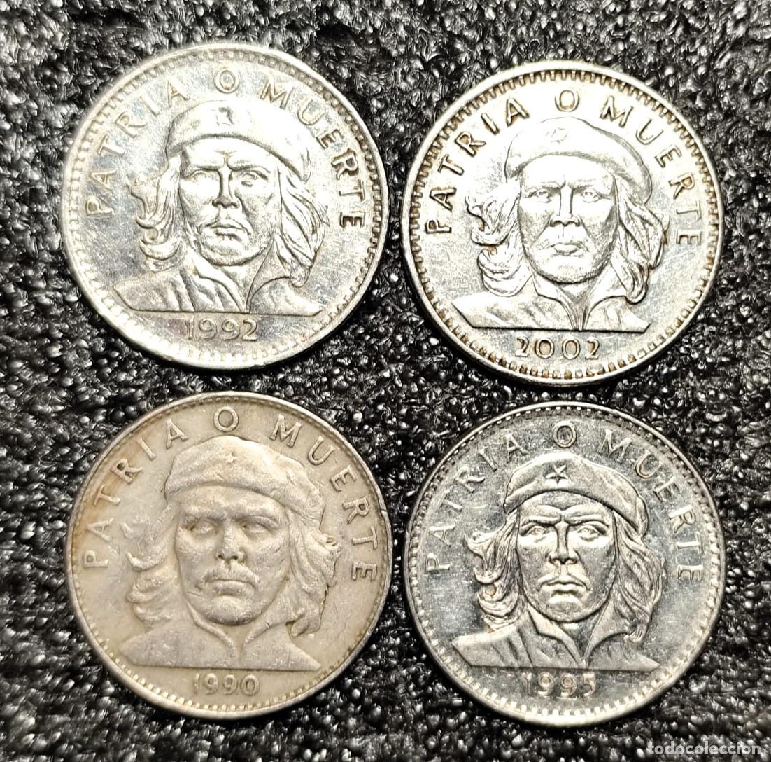 Alte M&uuml;nzen aus Amerika: Cuba &ndash; 4 monedas de 3 pesos Serie completa; 1990, 1992, 1995 y 2002 &ldquo;Ch&eacute;&rdquo; Guevara Lote 1721