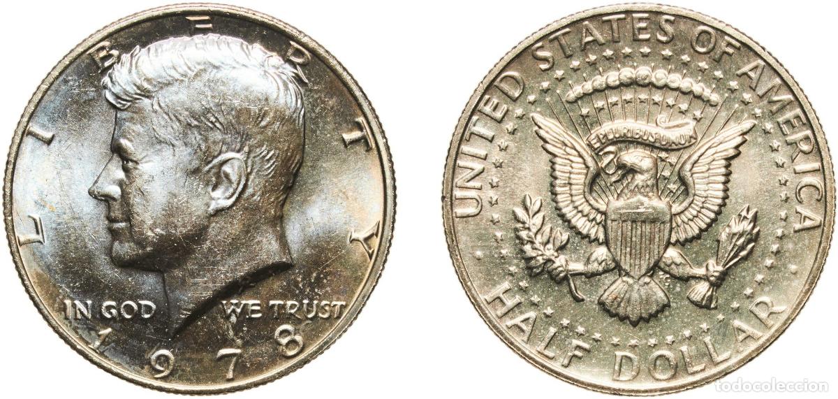Monedas antiguas de Am&eacute;rica: United States Federal republic 1978 &frac12; Dollar &rdquo;Kennedy Half Dollar&rdquo; Copper-nickel clad copper (91.67