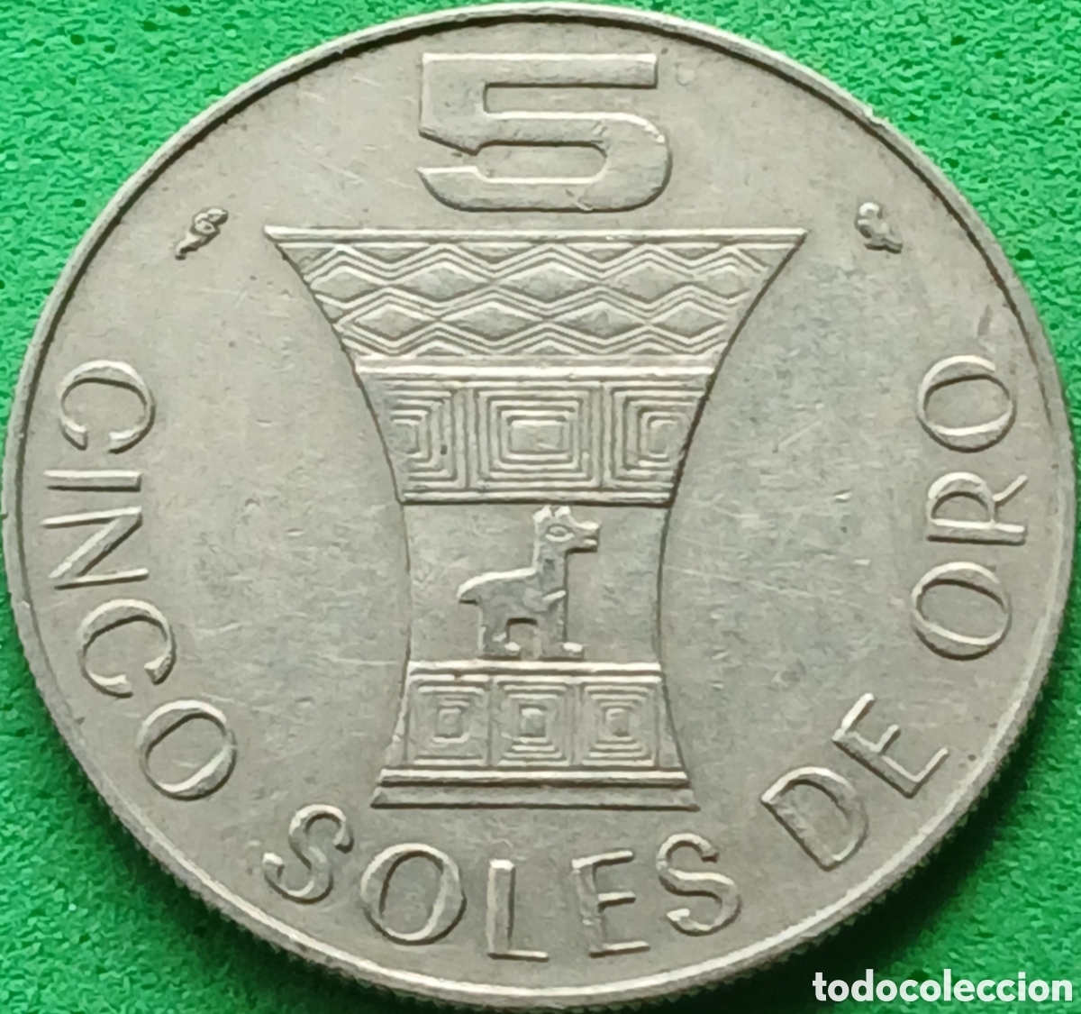 Monedas antiguas de Am&eacute;rica: Per&uacute; 5 soles de oro 1969 km#252