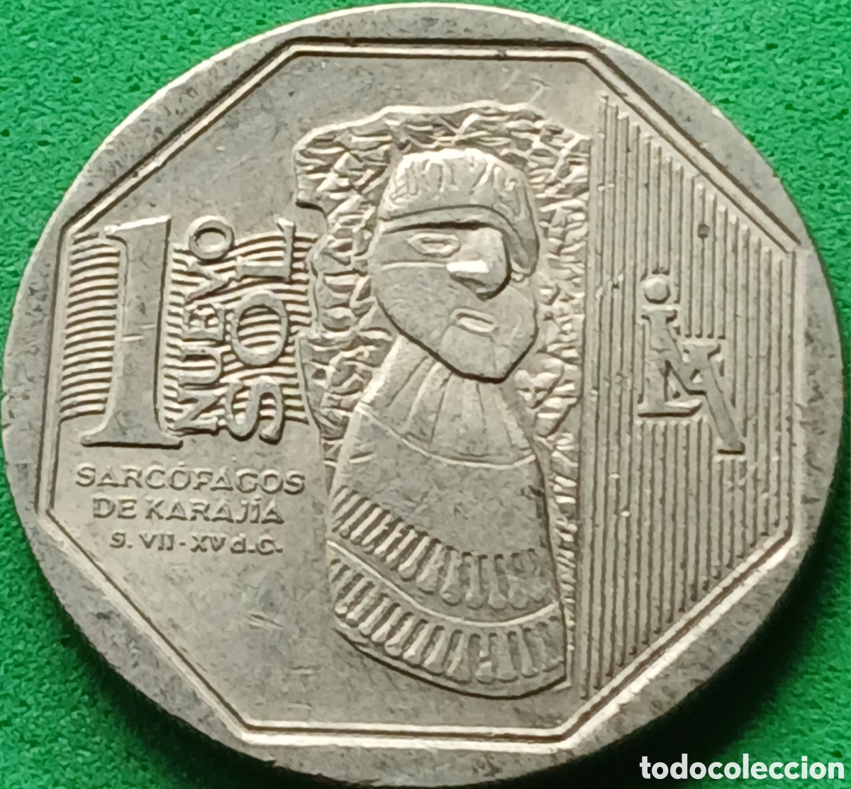 Monedas antiguas de Am&eacute;rica: Per&uacute; 1 nuevo sol 2010 km#341 Sarc&oacute;fagos de Karajia