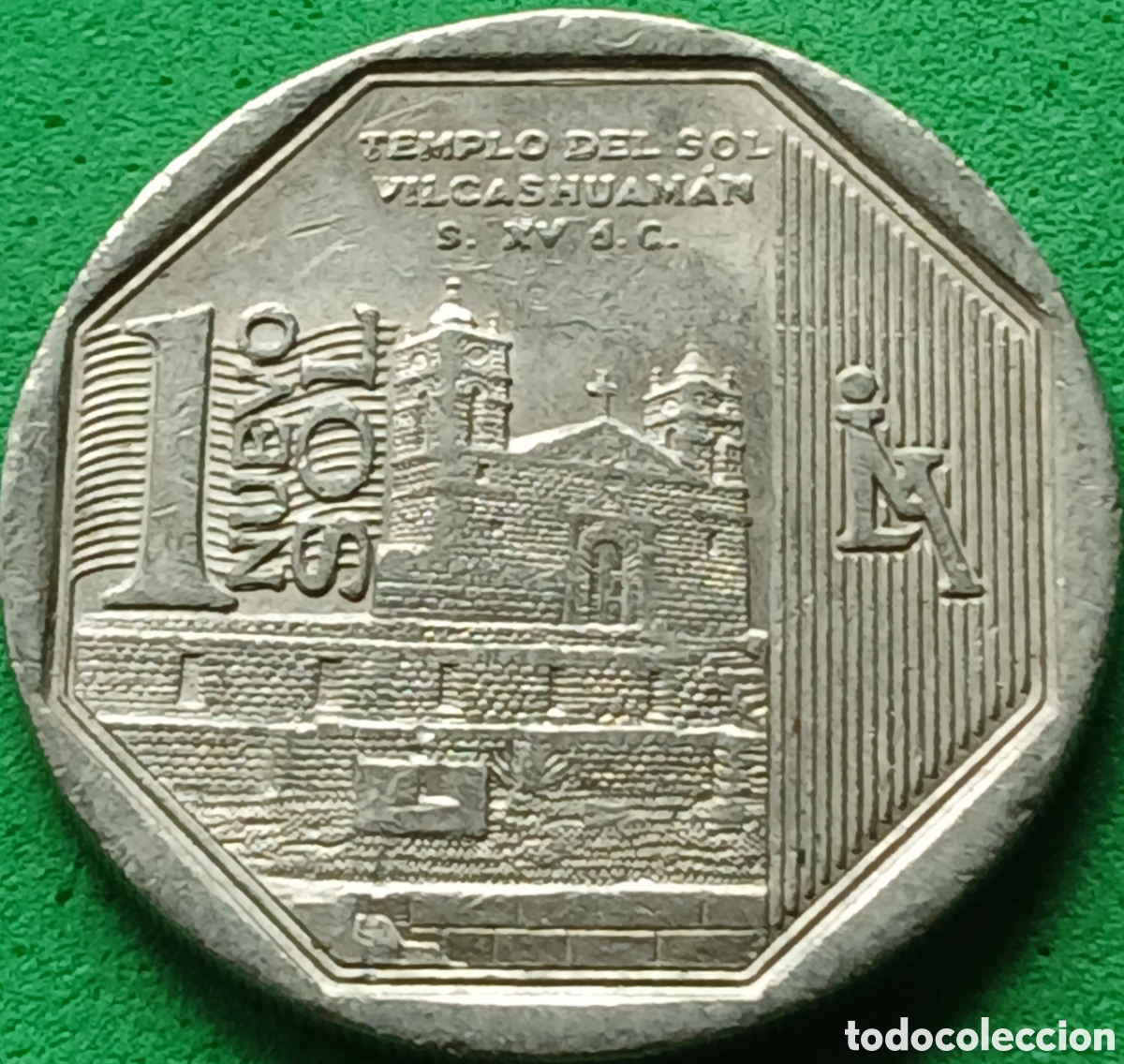 Monedas antiguas de Am&eacute;rica: Per&uacute; 1 nuevo sol 2012 km#364 Templo del Sol en Vilcashuam&aacute;n