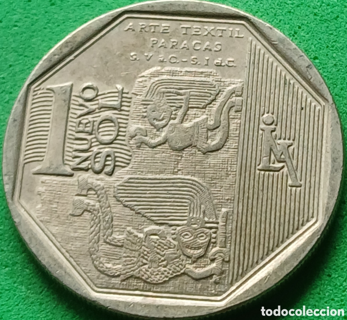 Monedas antiguas de Am&eacute;rica: Per&uacute; 1 nuevo sol 2013 km#368 Arte Textil Paracas