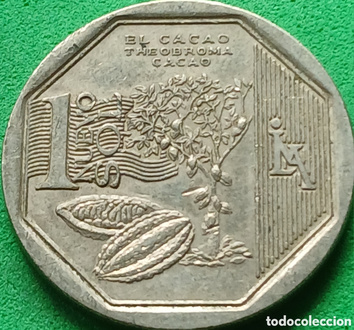 Monedas antiguas de Am&eacute;rica: Per&uacute; 1 nuevo sol 2013 km#375 Cacao