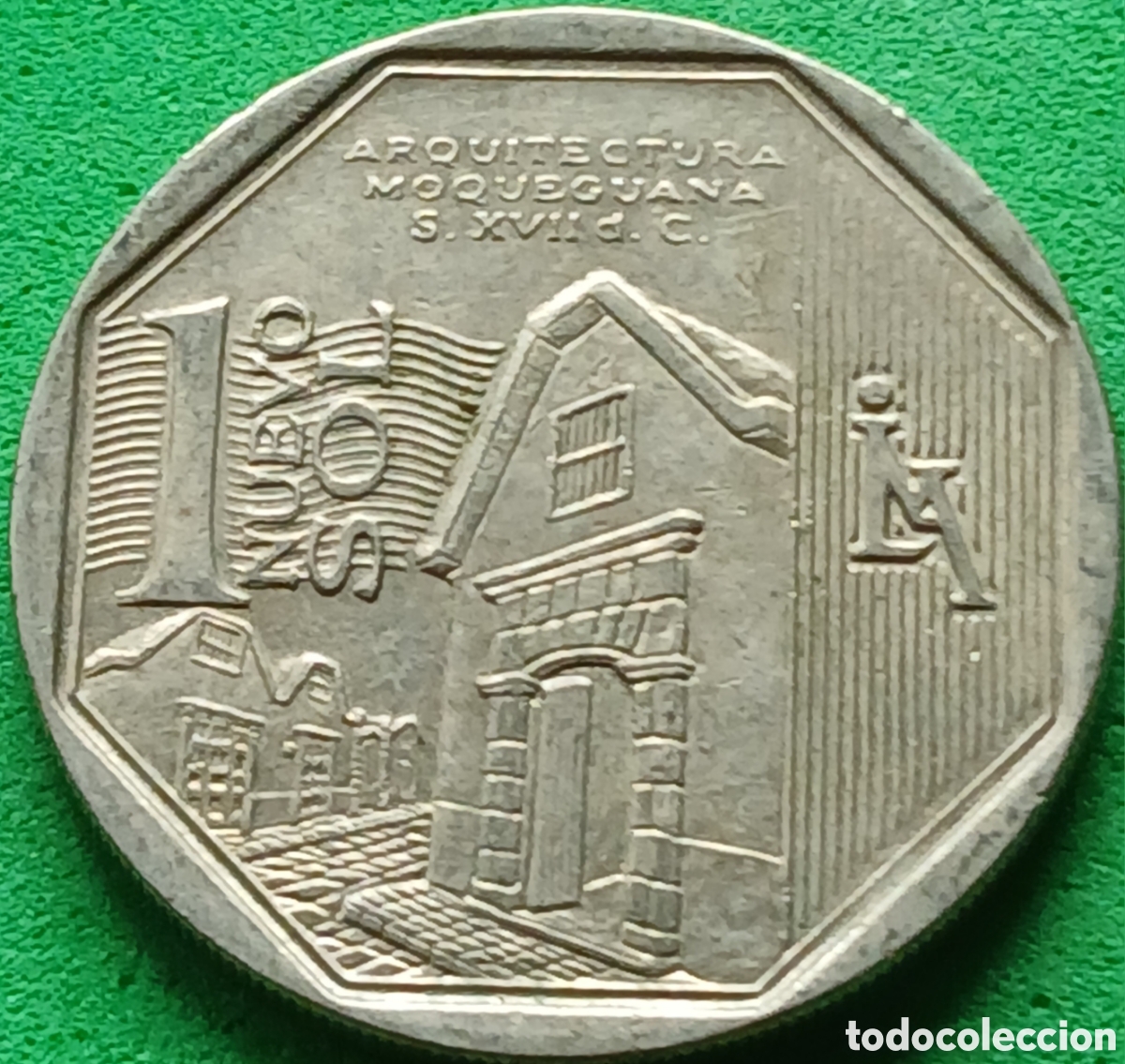 Monedas antiguas de Am&eacute;rica: Per&uacute; 1 nuevo sol 2015 km#389 Arquitectura Moqueguana