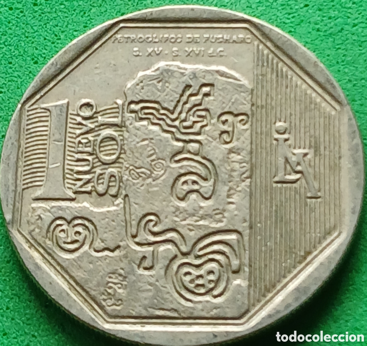 Monedas antiguas de Am&eacute;rica: Per&uacute; 1 nuevo sol 2015 km#388 Petroglifos de Pusharo