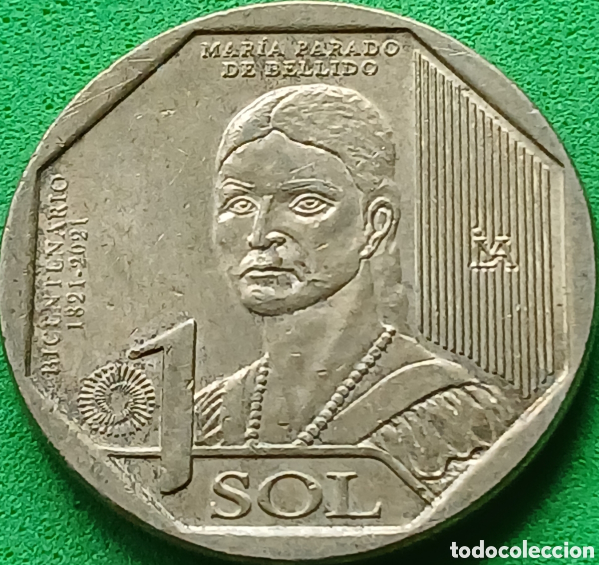 Monedas antiguas de Am&eacute;rica: Per&uacute; 1 sol 2020 UC#116 Maria Parado de Bellido
