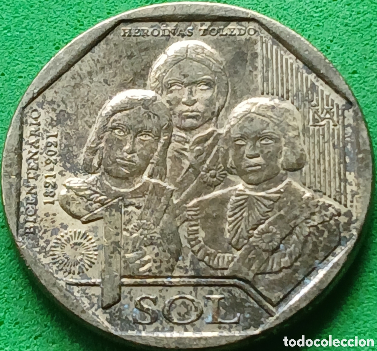Monedas antiguas de Am&eacute;rica: Per&uacute; 1 sol 2020 UC#115 Heroinas Toledo