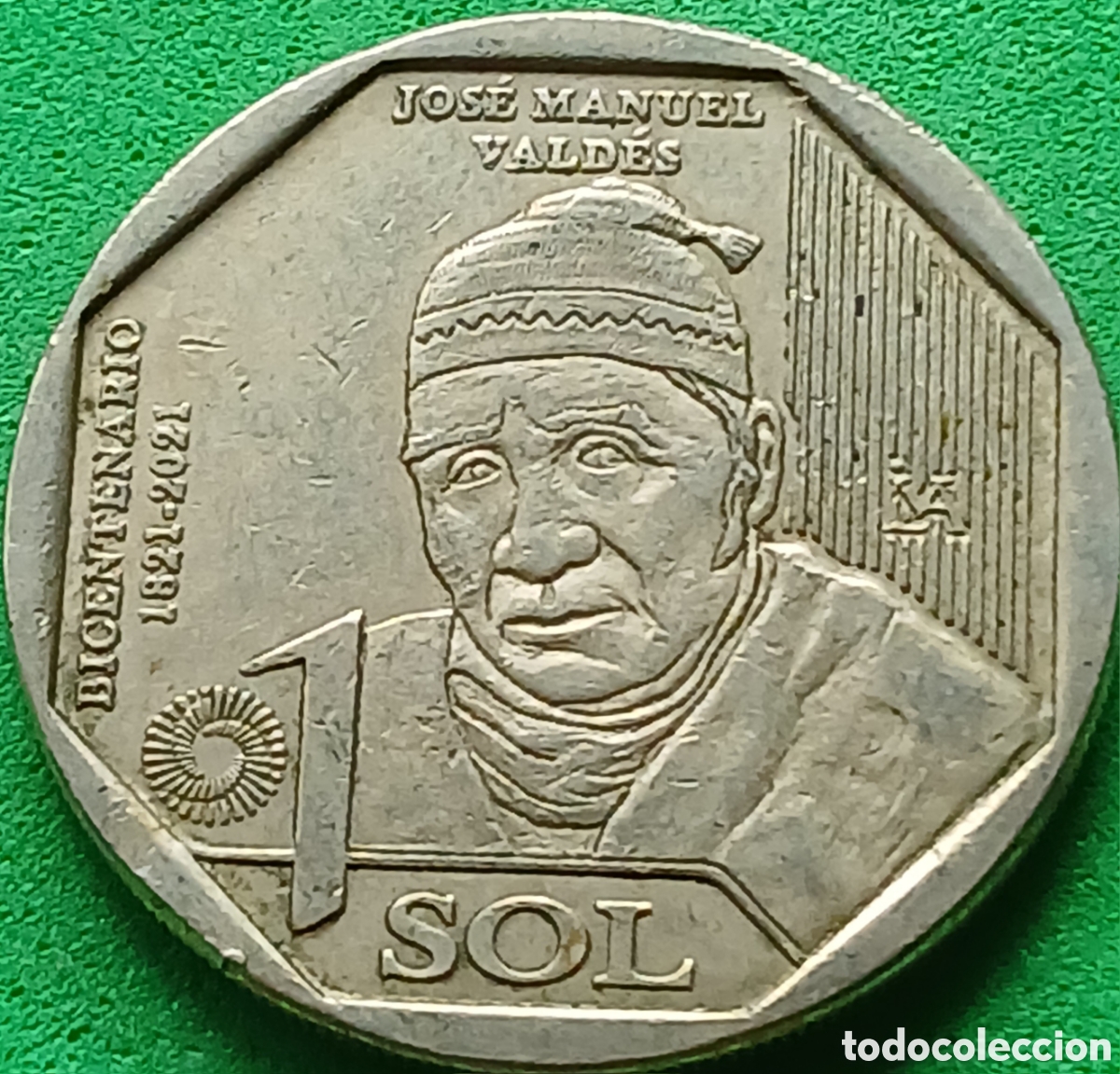 Monedas antiguas de Am&eacute;rica: Per&uacute; 1 sol 2023 UC#124 Jos&eacute; Manuel Vald&eacute;s