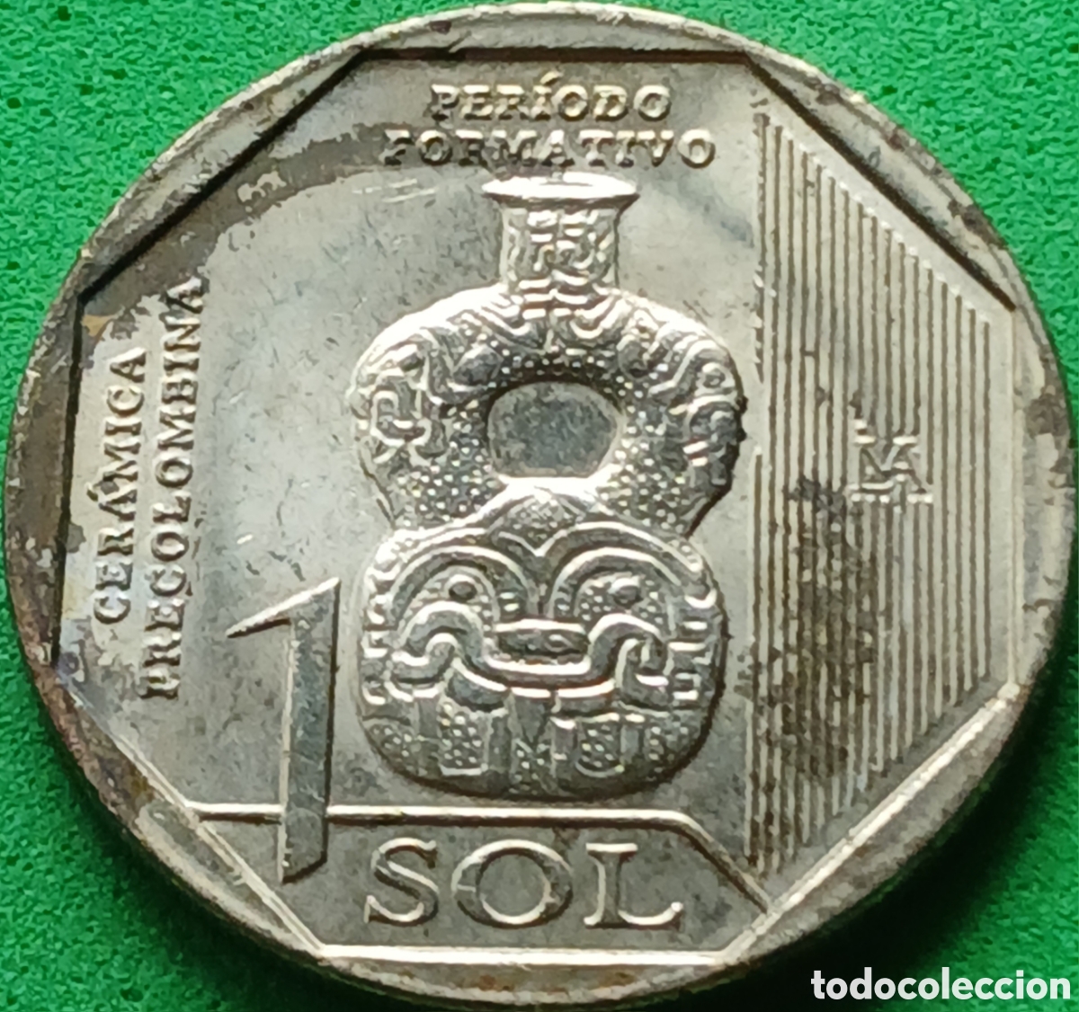 Monedas antiguas de Am&eacute;rica: Per&uacute; 1 sol 2024 UC#125 Periodo formativo