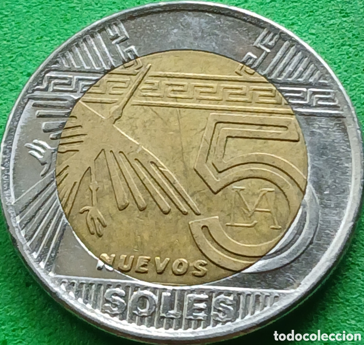 Monedas antiguas de Am&eacute;rica: Per&uacute; 5 nuevos soles 2010 km#344