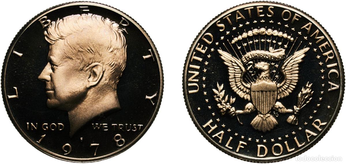 Monedas antiguas de Am&eacute;rica: United States Federal republic 1978 S &frac12; Dollar &rdquo;Kennedy Half Dollar&rdquo; Copper-nickel clad copper (91.