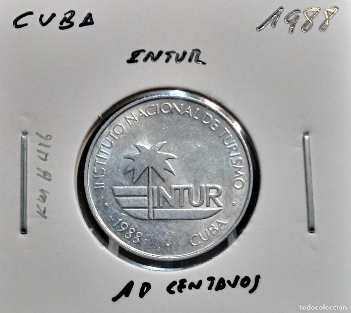 Monedas antiguas de Am&eacute;rica: CUBA 10 CENTAVOS 1988 KM#416 MBC+ INTUR.