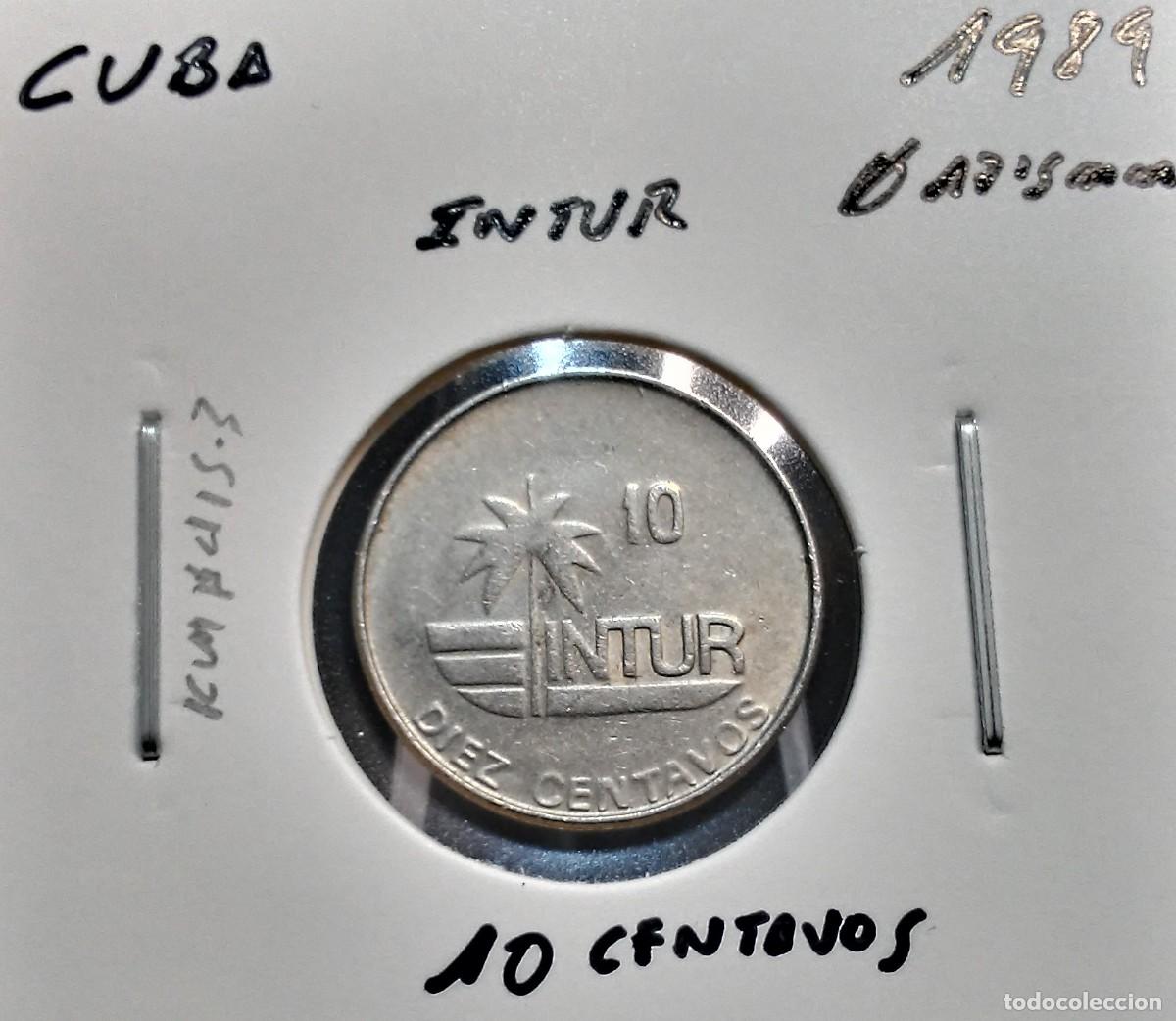 Monedas antiguas de Am&eacute;rica: CUBA 10 CENTAVOS 1989 KM#415.3 MBC 17,5 MM INTUR.