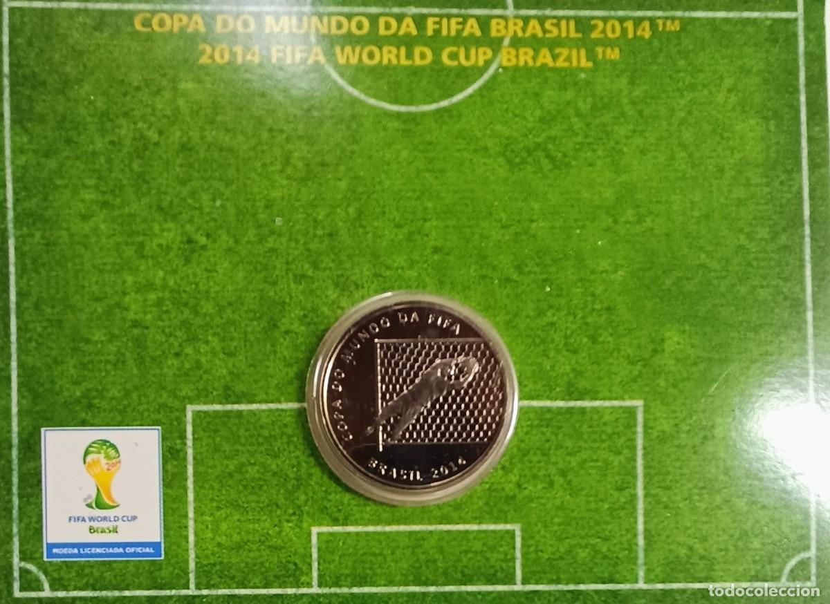 Moedas antigas da Am&eacute;rica: BRASIL 6 MONEDAS DE 2 REAIS 2014. COPA DEL MUNDO FUTBOL. COBRE-N&Iacute;QUEL. RARAS