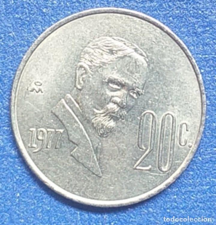 Monedas antiguas de Am&eacute;rica: MONEDAS DEL MUNDO MEJICO 1977 20 C. Bien conservada
