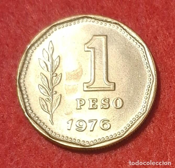 Monedas antiguas de Am&eacute;rica: MONEDA DE ARGENTINA 1976 - 1 PESO - ALUMINIO-BRONCE, SIN CIRCULAR