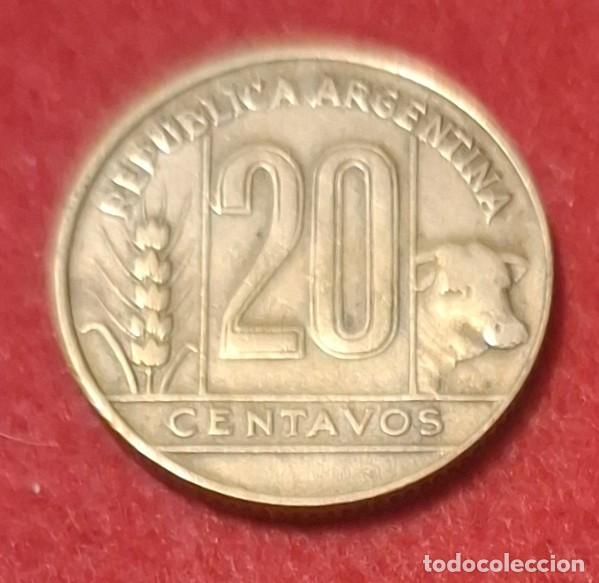 Monedas antiguas de Am&eacute;rica: MONEDA DE ARGENTINA 1948 - 20 CENTAVOS - ALUMINIO-BRONCE