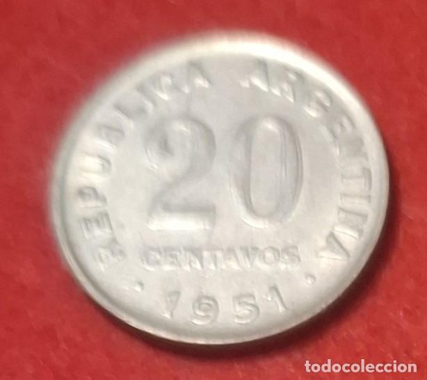 Monedas antiguas de Am&eacute;rica: MONEDA DE ARGENTINA 1951 - 20 CENTAVOS - COBRE-N&Iacute;QUEL