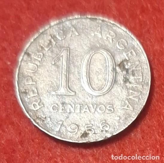 Monedas antiguas de Am&eacute;rica: MONEDA DE ARGENTINA 1956 - 10 CENTAVOS - ACERO NIQUELADO