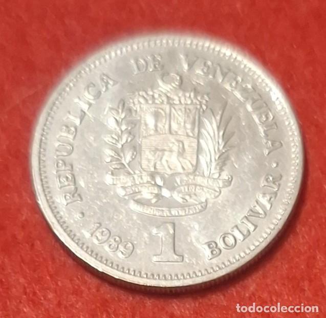 Monedas antiguas de Am&eacute;rica: MONEDA DE VENEZUELA 1989 - 1 BOL&Iacute;VAR - ACERO NIQUELADO (1)