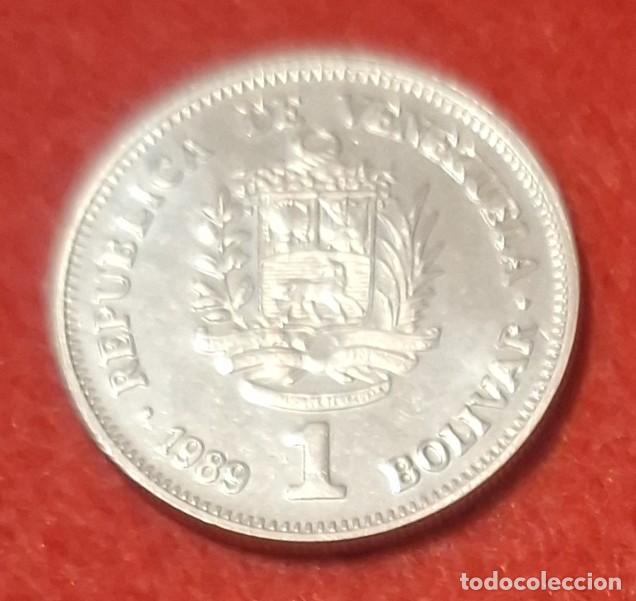 Monedas antiguas de Am&eacute;rica: MONEDA DE VENEZUELA 1989 - 1 BOL&Iacute;VAR - ACERO NIQUELADO (2)