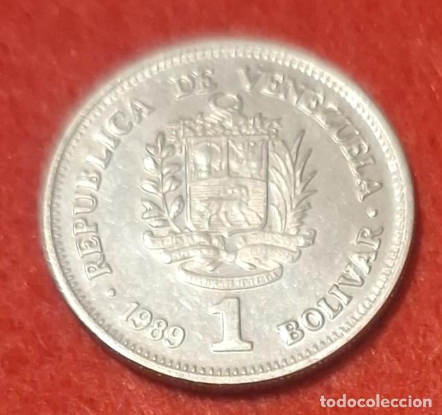 Monedas antiguas de Am&eacute;rica: MONEDA DE VENEZUELA 1989 - 1 BOL&Iacute;VAR - ACERO NIQUELADO (3)