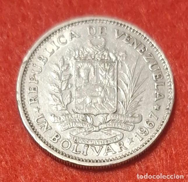 Monedas antiguas de Am&eacute;rica: MONEDA DE VENEZUELA 1967 - 1 BOL&Iacute;VAR - N&Iacute;QUEL