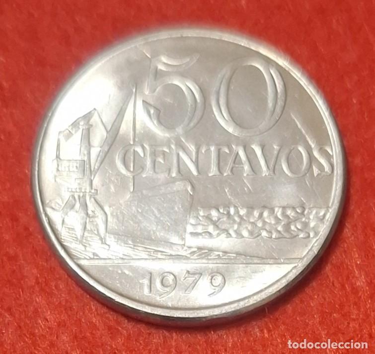 Monedas antiguas de Am&eacute;rica: MONEDA DE BRASIL 1979 - 50 CENTAVOS - ACERO INOXIDABLE