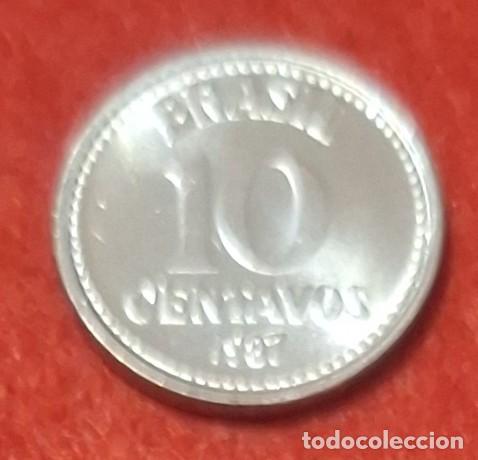 Monedas antiguas de Am&eacute;rica: MONEDA DE BRASIL 1987 - 10 CENTAVOS - ACERO INOXIDABLE