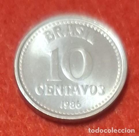Monedas antiguas de Am&eacute;rica: MONEDA DE BRASIL 1986 - 10 CENTAVOS - ACERO INOXIDABLE (2)