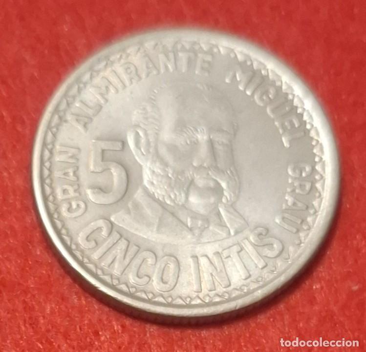 Monedas antiguas de Am&eacute;rica: MONEDA DEL PER&Uacute; 1987 - 5 INTIS - COBRE-N&Iacute;QUEL