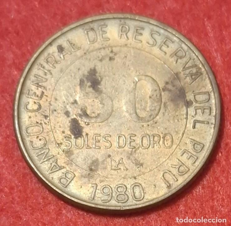 Monedas antiguas de Am&eacute;rica: MONEDA DEL PER&Uacute; 1980 - 50 SOLES DE ORO - LAT&Oacute;N