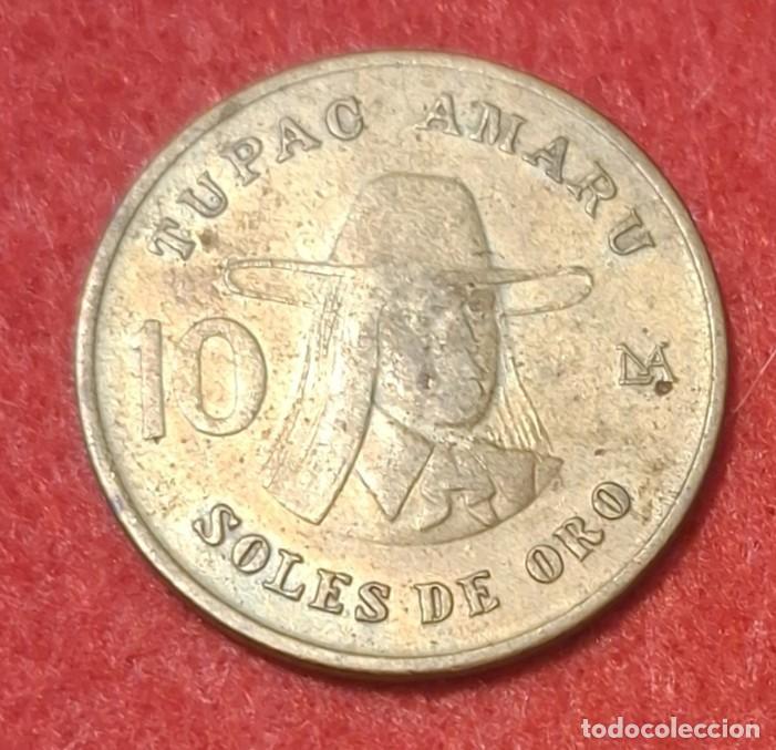 Monedas antiguas de Am&eacute;rica: MONEDA DEL PER&Uacute; 1980 - 10 SOLES DE ORO - LAT&Oacute;N