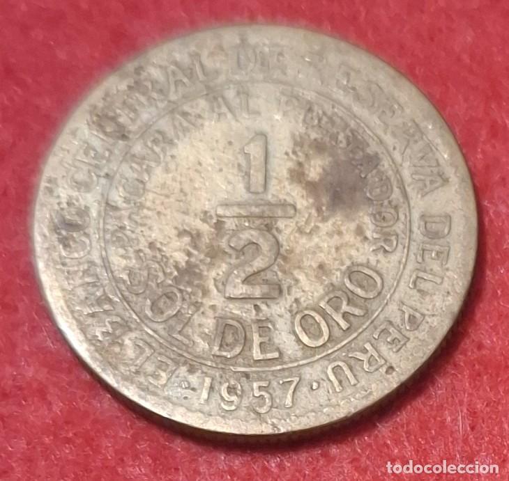 Monedas antiguas de Am&eacute;rica: MONEDA DEL PER&Uacute; 1957 - 1/2 SOL DE ORO - LAT&Oacute;N