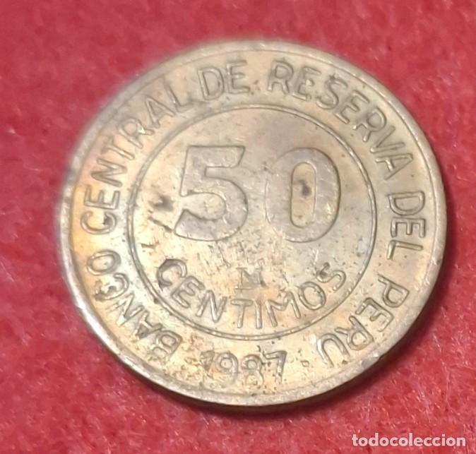 Monedas antiguas de Am&eacute;rica: MONEDA DEL PER&Uacute; 1987 - 50 C&Eacute;NTIMOS - LAT&Oacute;N