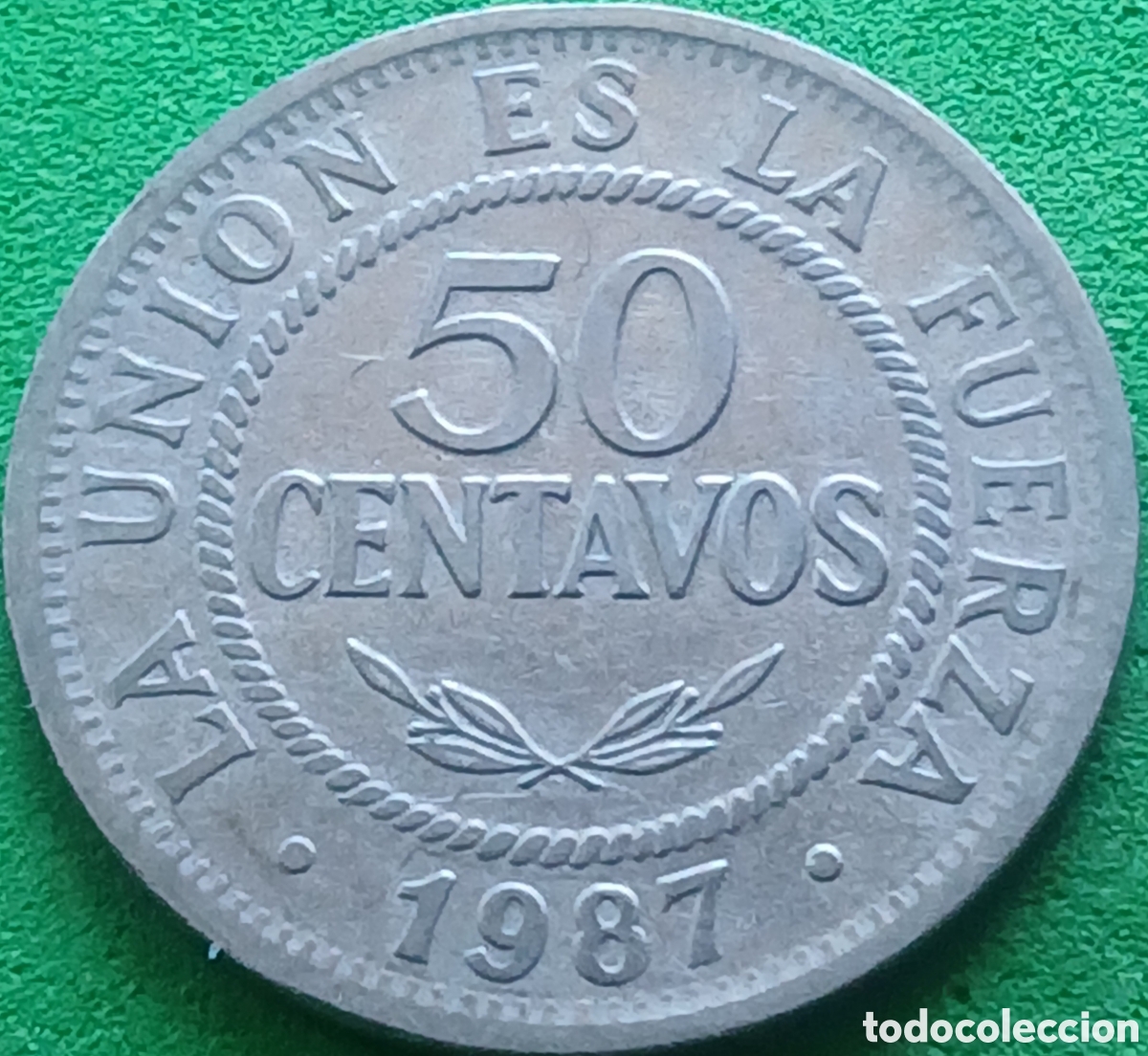 Monedas antiguas de Am&eacute;rica: Bolivia 50 centavos 1987 km#204