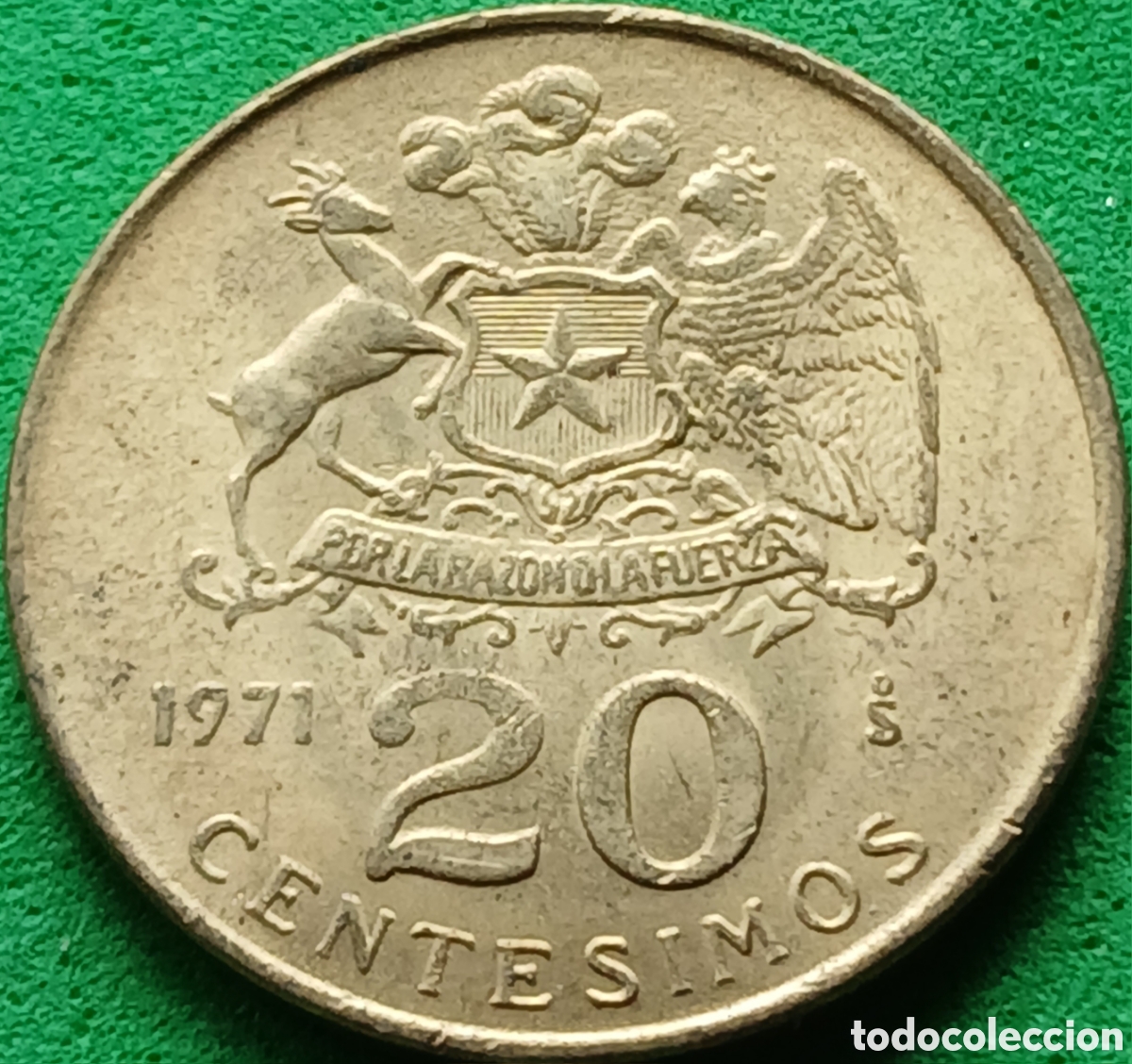 Monedas antiguas de Am&eacute;rica: Chile 20 centesimos 1971 km#195