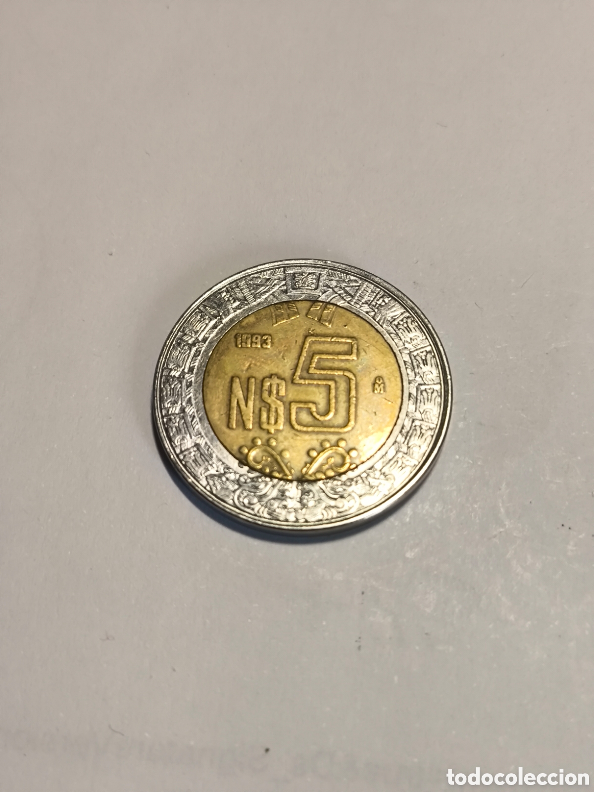 Monedas antiguas de Am&eacute;rica: 5 Pesos Mexicanos M&eacute;xico 1993