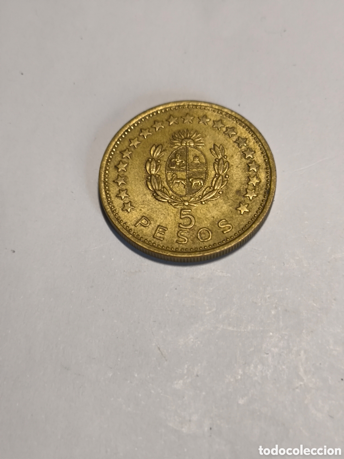 Monedas antiguas de Am&eacute;rica: 5 Pesos Rep&uacute;blica Oriental del Uruguay 1965