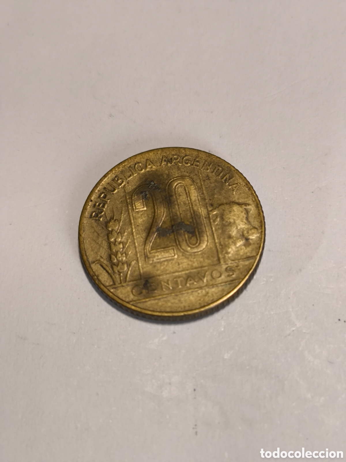 Monedas antiguas de Am&eacute;rica: 20 Ctvos Rep&uacute;blica Argentina 1948
