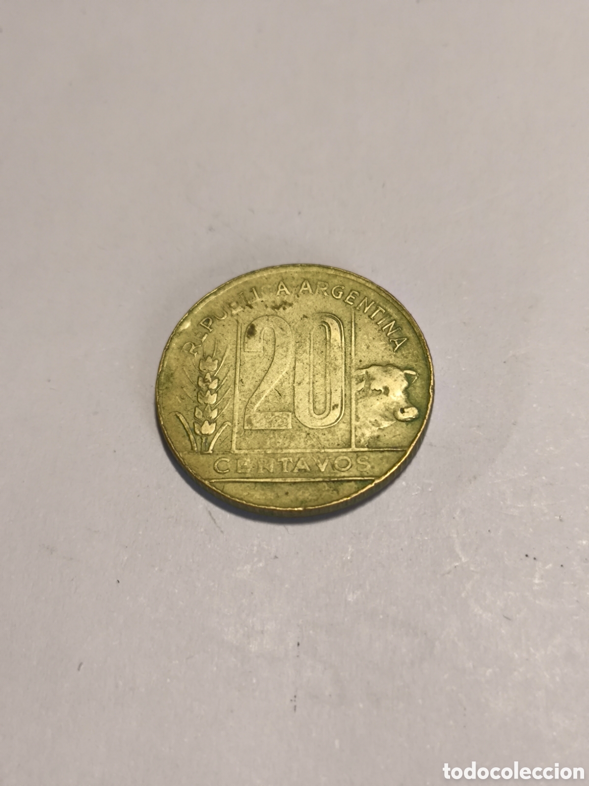 Monedas antiguas de Am&eacute;rica: 20 Ctvos Rep&uacute;blica Argentina 1949