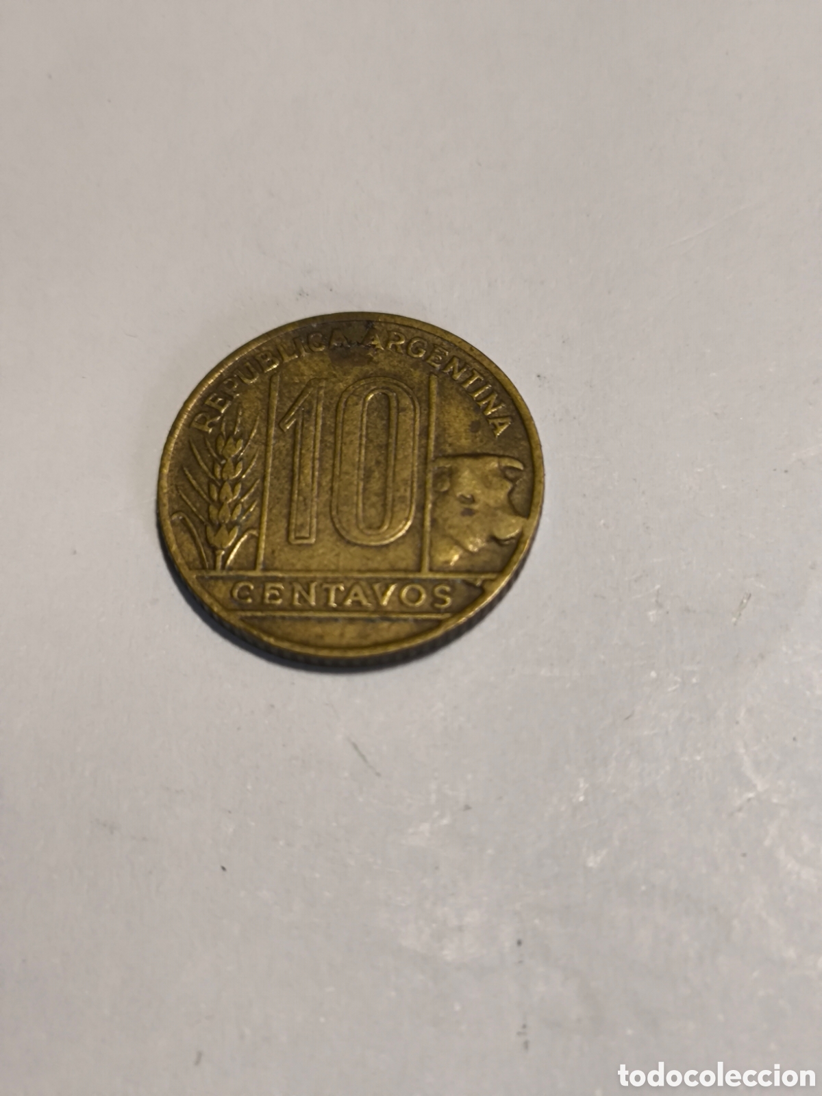 Monedas antiguas de Am&eacute;rica: 10 Ctvos Rep&uacute;blica Argentina 1950