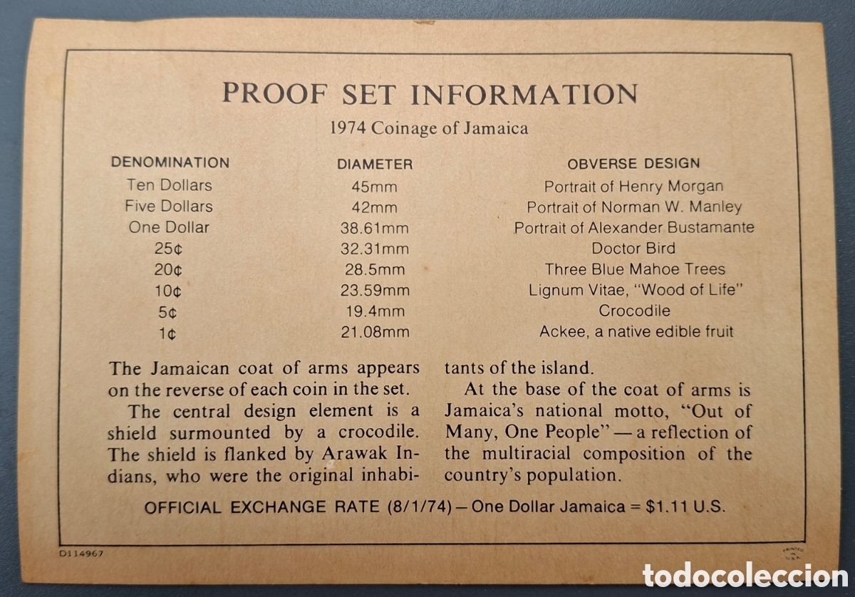 Monedas antiguas de Am&eacute;rica: Set de Monedas Proof de Jamaica - Foto 5