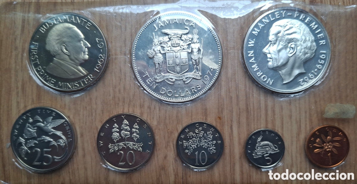 Monedas antiguas de Am&eacute;rica: Set de Monedas Proof de Jamaica