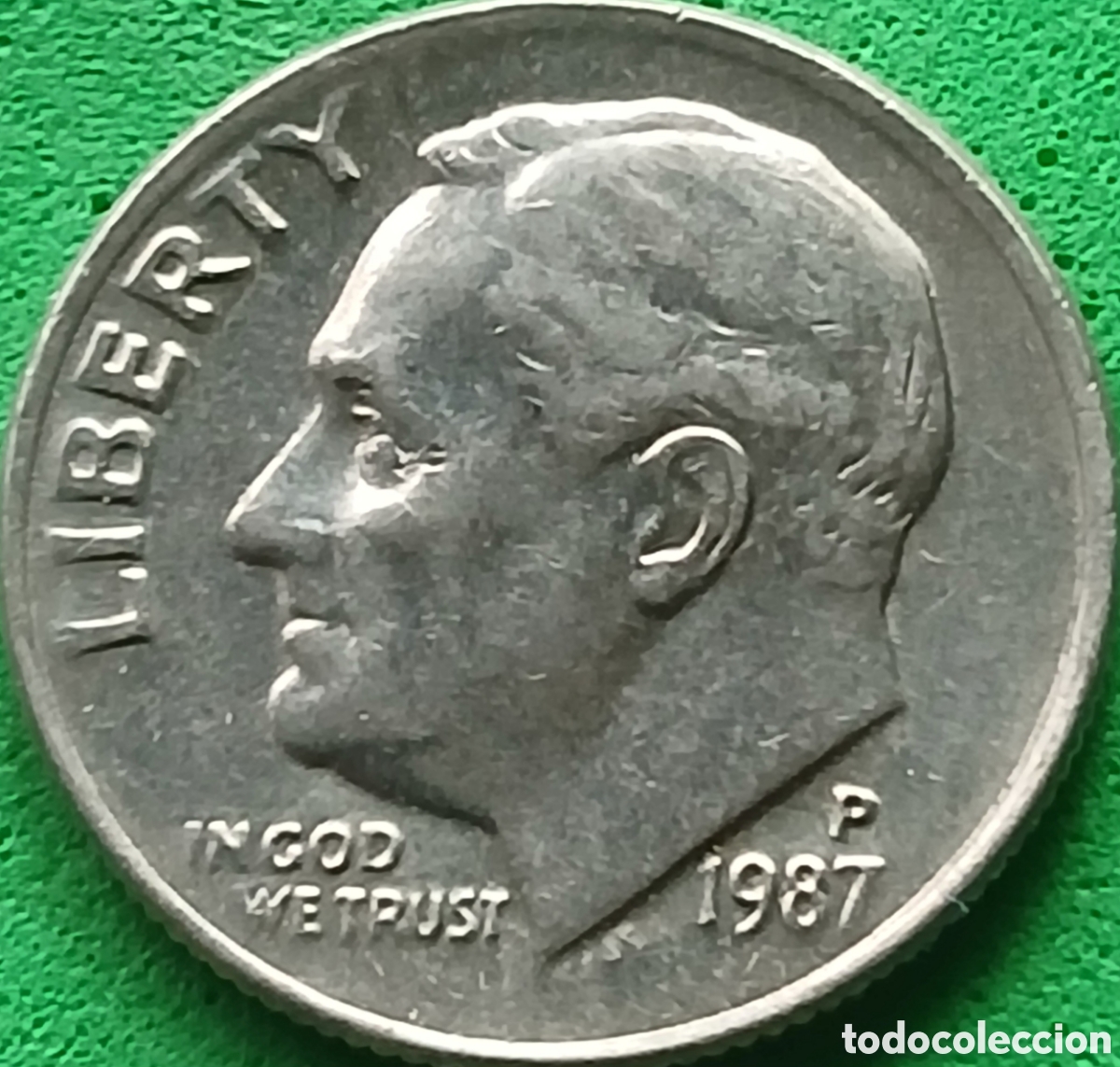 Monedas antiguas de Am&eacute;rica: USA one dime 1987 P km#195a