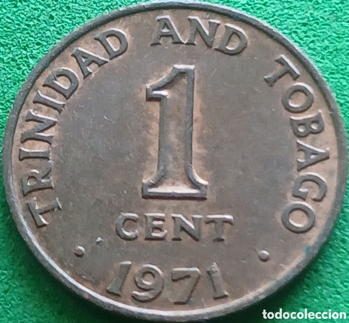 Monedas antiguas de Am&eacute;rica: Trinidad y Tobago 1 cent 1971 km#1 sin marca de ceca